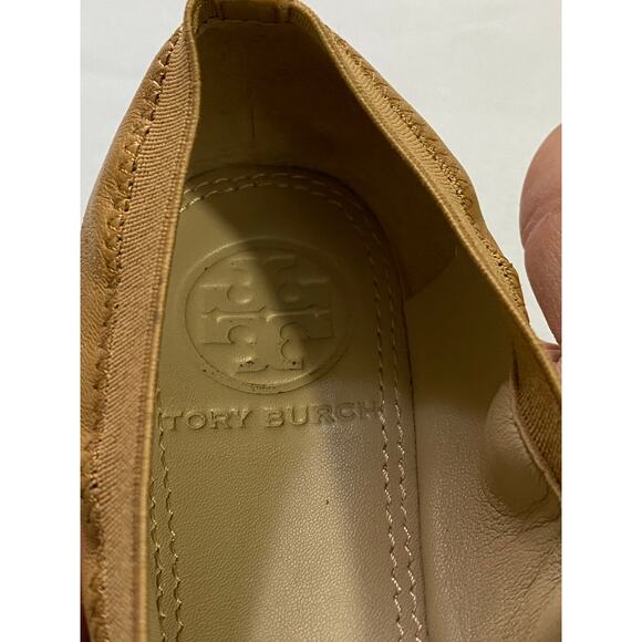 Tory Burch Jolie Ballet Flats – Royal Tan Nappa Leather, Women’s Size 5.5M - Picture 4 of 8